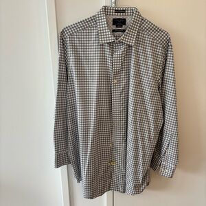 Black Brown 1826 Fitted Non Iron Button Up Checkered Men's Shirt